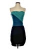 City Triangles Color Block Teal Cocktail Dress Size S - photo 1