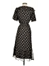 Ann Taylor LOFT 100% Polyester Print Black Casual Dress Size S (petite) - photo 2