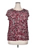 Kasper Red Short Sleeve Blouse Size 2X - photo 1