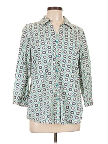 Jones New York Signature 3/4 Sleeve Button-Down Shirt (view 1)