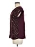 Papermoon 100% Polyester Stars Burgundy Short Sleeve Blouse Size M - photo 5