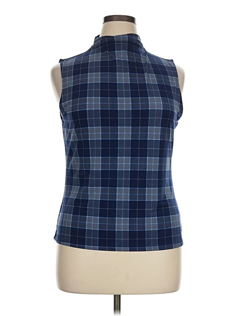 Pre-owned Tahari Sleeveless Blouse In Blue