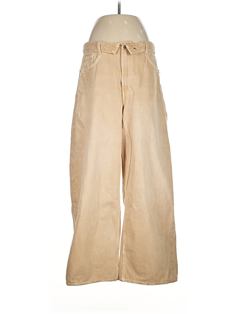 Pre-owned Zara Casual Pants In Tan