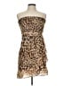 Zara Animal Print Brown Cocktail Dress Size L - photo 1