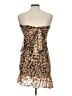 Zara Animal Print Brown Cocktail Dress Size L - photo 2