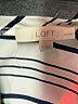 Ann Taylor LOFT 100% Polyester Stripes Silver Short Sleeve Blouse Size L (petite) - photo 7