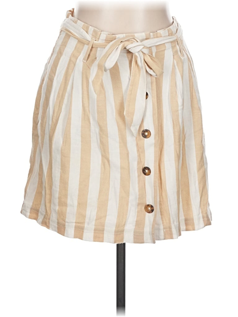Pre-owned Hollister Casual Skirt In Tan