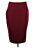 Express Solid Burgundy Formal Skirt Size 6 - photo 1