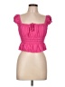 Cotton Candy LA 100% Rayon Pink Short Sleeve Top Size L - photo 1