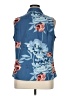 Lularoe Floral Blue Sleeveless Button-Down Shirt Size XL - photo 2