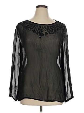 Chico's Long Sleeve Silk Top (view 1)