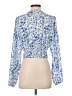 H&M 100% Polyester Blue 3/4 Sleeve Blouse Size S - photo 2
