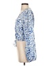 H&M 100% Polyester Blue 3/4 Sleeve Blouse Size S - photo 5