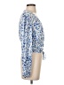 H&M 100% Polyester Blue 3/4 Sleeve Blouse Size S - photo 4