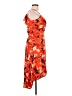 Just Fab 100% Rayon Floral Orange Cocktail Dress Size L - photo 4