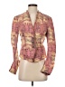 Free People 100% Cotton Print Pink Blazer Size 4 - photo 1