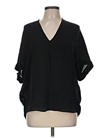 Vince. 3/4 Sleeve Silk Top (view 1)