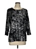 JM Collection Black 3/4 Sleeve Blouse Size L - photo 1