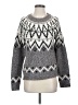 Line & Dot Chevron-herringbone Gray Pullover Sweater Size S - photo 1
