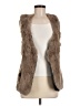 C. Luce Tan Faux Fur Vest Size M - photo 1
