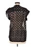 J.Crew 100% Silk Black Short Sleeve Silk Top Size M (estimated) - photo 2