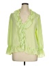 Counterparts 100% Polyester Green 3/4 Sleeve Blouse Size XL - photo 1