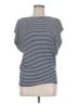 Max Studio Stripes Blue Short Sleeve T-Shirt Size M - photo 1