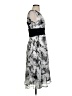 DressBarn 100% Polyester Graphic Gray Cocktail Dress Size 4 - photo 4