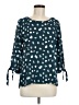 Papermoon 100% Polyester Teal 3/4 Sleeve Blouse Size M - photo 1