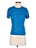 Valentino 100% Wool Blue Short Sleeve Top Size M - photo 1