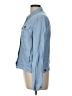 Michael Stars 100% Linen Solid Blue Long Sleeve Button-Down Shirt Size Lg (2) - photo 5
