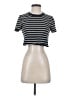 BDG 100% Cotton Stripes Black Short Sleeve Turtleneck Size XS - photo 1
