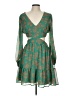 Shein 100% Polyester Paisley Green Cocktail Dress Size L - photo 1