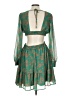 Shein 100% Polyester Paisley Green Cocktail Dress Size L - photo 2