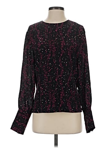 Gerard Darel Long Sleeve Silk Top (view 1)