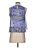 HD in Paris 100% Polyester Blue Sleeveless Blouse Size 0 (petite) - photo 2