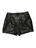 Missguided 100% Polyurethane Metallic Black Shorts Size 16 - photo 2