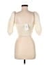 Dress Forum Ivory Short Sleeve Blouse Size S - photo 2