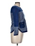 Tory Burch 100% Merino Stripes Blue Wool Cardigan Size M - photo 4