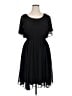 Torrid 100% Polyester Solid Black Casual Dress Size 1X Plus (1) - photo 1
