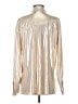 By Anthropologie Metallic Silver Long Sleeve Blouse Size S - photo 2