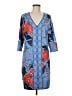 Gretchen Scott Designs Print Blue Casual Dress Size M - photo 1