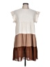 Shein 100% Polyester Color Block Ivory Casual Dress Size L - photo 1