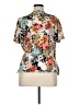 North Style Floral Ivory Short Sleeve Blouse Size XL - photo 2