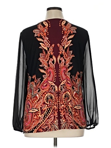 JM Collection Long Sleeve Blouse (view 2)