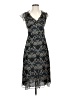 Ann Taylor LOFT 100% Polyester Paisley Blue Cocktail Dress Size 0 - photo 1