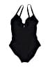 DKNY Solid Black One Piece Swimsuit Size M - photo 2