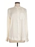 DKNY Ivory Long Sleeve Silk Top Size M - photo 1
