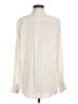 DKNY Ivory Long Sleeve Silk Top Size M - photo 2