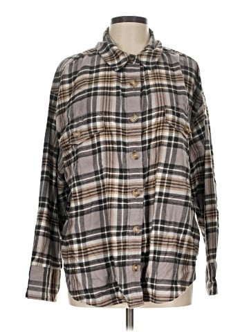 American Eagle Outfitters Long Sleeve Button-Down Shirt (view 1)
